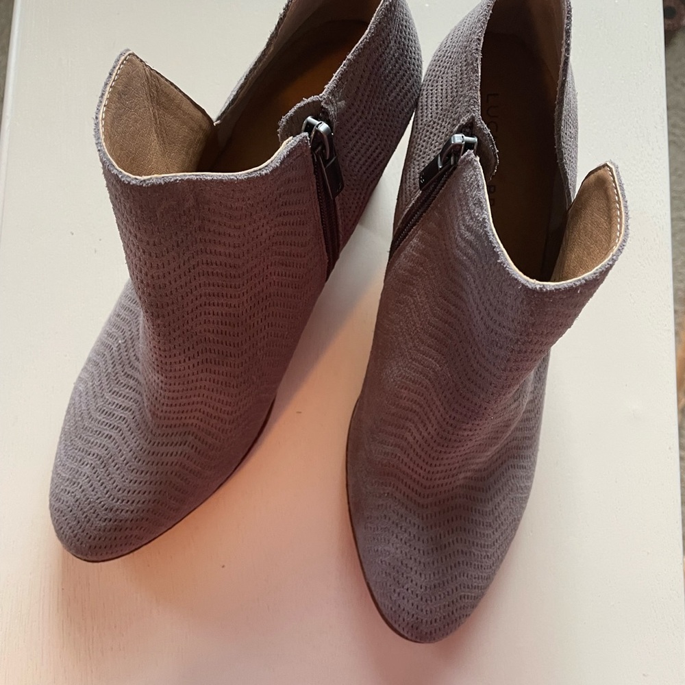 Lucky Brand suede booties - like new